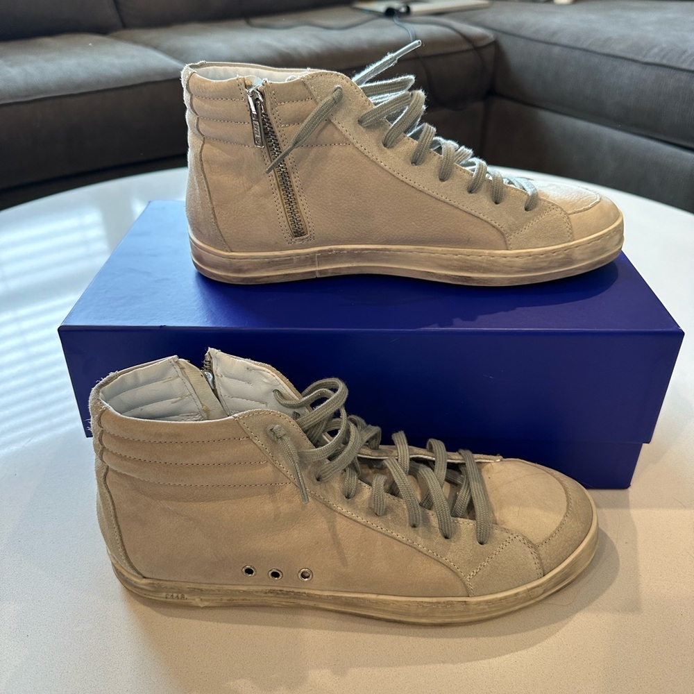 P448 Women's High Top Skate Sneakers in Crystal
Beige Size 41 US 10.5-11